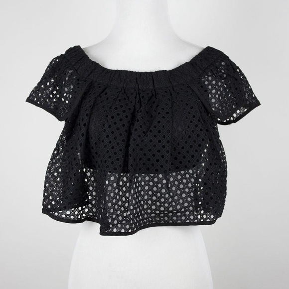 Black off the shoulder top - Picture 2 of 3